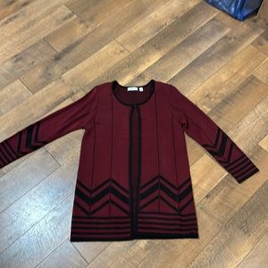 Burgundy and Black Sweater